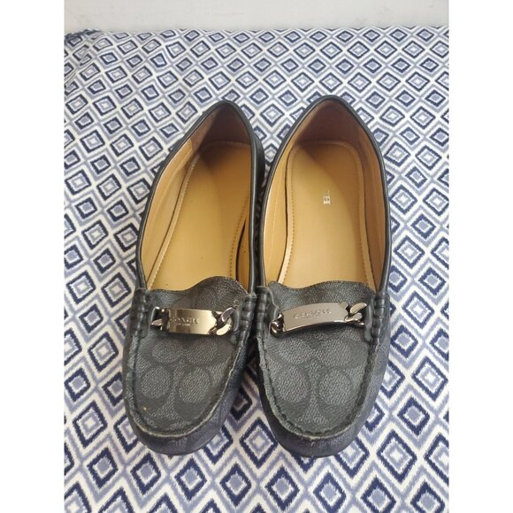 Coach Black Leather Loafers - Picture 12 of 16